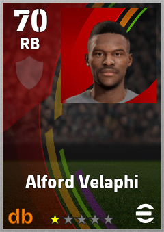 Alford Velaphi — RB, OVR 70, MAX 70