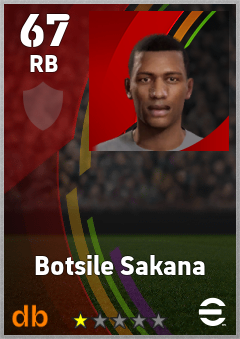 Botsile Sakana — RB, OVR 67, MAX 67