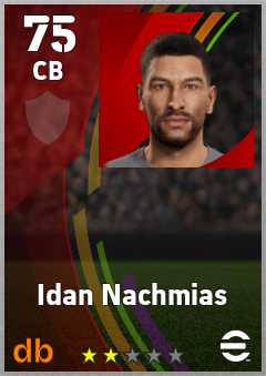 Idan Nachmias — CB, OVR 75, MAX 75