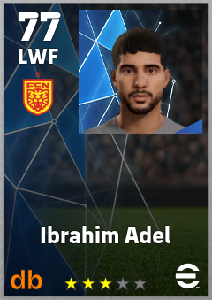Ibrahim Adel — LWF, OVR 77, MAX 77