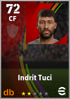Indrit Tuci — CF, OVR 72, MAX 72