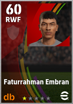 Faturrahman Embran — RWF, OVR 60, MAX 60