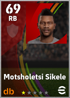 Motsholetsi Sikele — RB, OVR 69, MAX 69