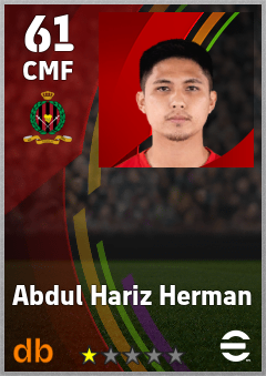 Abdul Hariz Herman — CMF, OVR 61, MAX 61