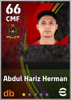 Abdul Hariz Herman — CMF, OVR 66, MAX 66