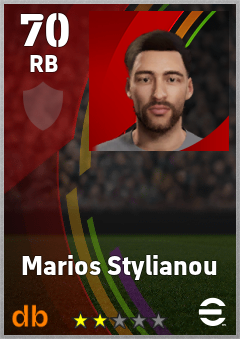 Marios Stylianou — RB, OVR 70, MAX 70