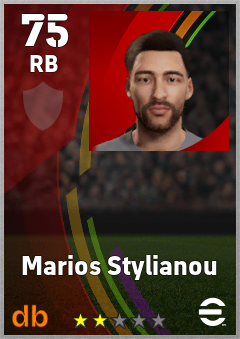 Marios Stylianou — RB, OVR 75, MAX 75
