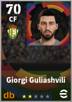 Giorgi Guliashvili — CF, OVR 70, MAX 70