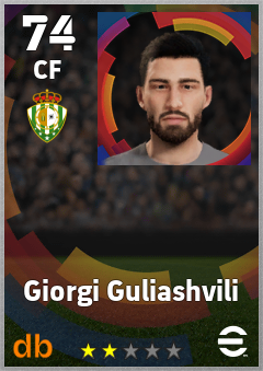 Giorgi Guliashvili — CF, OVR 74, MAX 74