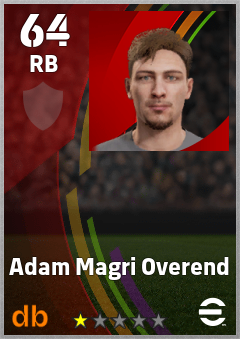Adam Magri Overend — RB, OVR 64, MAX 64