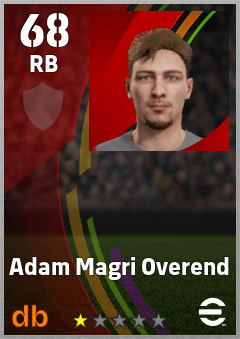 Adam Magri Overend — RB, OVR 68, MAX 68