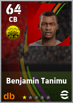 Benjamin Tanimu — CB, OVR 64, MAX 64