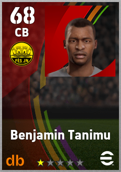 Benjamin Tanimu — CB, OVR 68, MAX 68