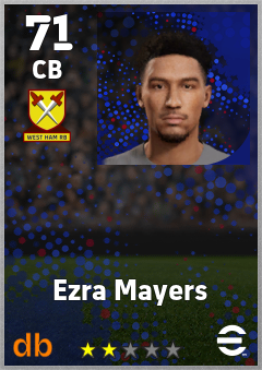 Ezra Mayers — CB, OVR 71, MAX 71