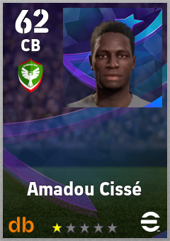 Amadou Cissé — CB, OVR 62, MAX 62
