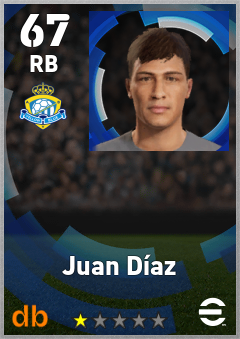 Juan Díaz — RB, OVR 67, MAX 67
