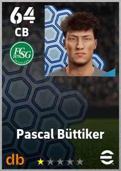 Pascal Büttiker — CB, OVR 64, MAX 64