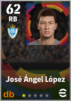 José Ángel López — RB, OVR 62, MAX 62