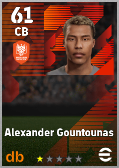 Alexander Gountounas — CB, OVR 61, MAX 61