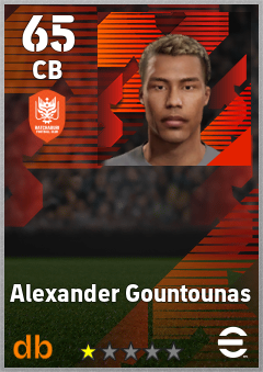 Alexander Gountounas — CB, OVR 65, MAX 65