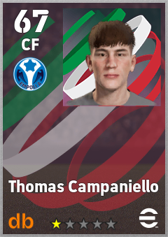 Thomas Campaniello — CF, OVR 67, MAX 67
