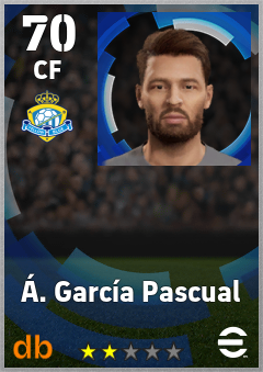 Á. García Pascual — CF, OVR 70, MAX 70