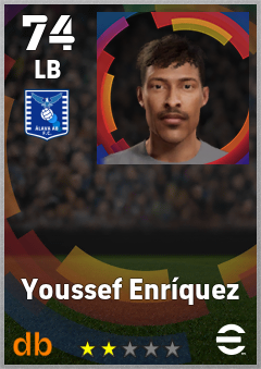 Youssef Enríquez — LB, OVR 74, MAX 74