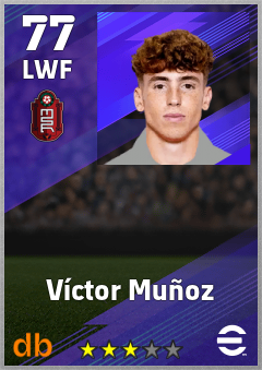 Víctor Muñoz — LWF, OVR 77, MAX 77