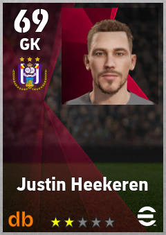 Justin Heekeren — GK, OVR 69, MAX 69