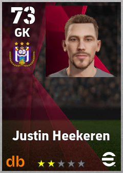 Justin Heekeren — GK, OVR 73, MAX 73