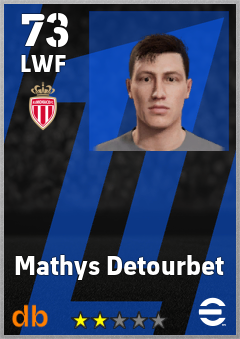Mathys Detourbet — LWF, OVR 73, MAX 73