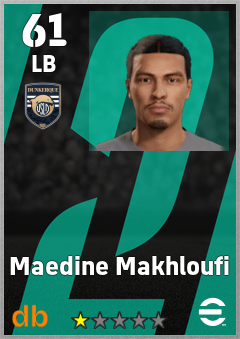 Maedine Makhloufi — LB, OVR 61, MAX 61