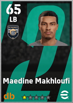 Maedine Makhloufi — LB, OVR 65, MAX 65