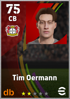 Tim Oermann — CB, OVR 75, MAX 75