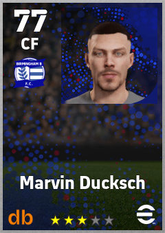 Marvin Ducksch — CF, OVR 77, MAX 77