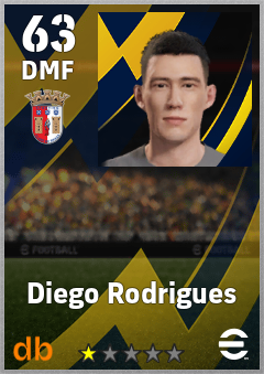 Diego Rodrigues — DMF, OVR 63, MAX 63