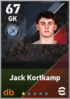 Jack Kortkamp — GK, OVR 67, MAX 67