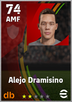 Alejo Dramisino — AMF, OVR 74, MAX 74