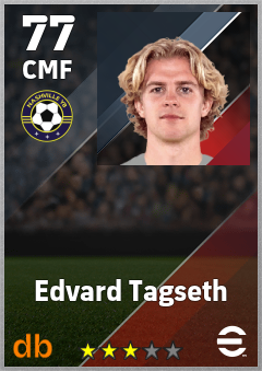 Edvard Tagseth — CMF, OVR 77, MAX 77