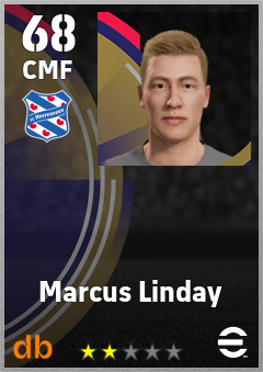 Marcus Linday — CMF, OVR 68, MAX 68