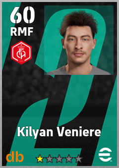 Kilyan Veniere — RMF, OVR 60, MAX 60