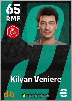 Kilyan Veniere — RMF, OVR 65, MAX 65