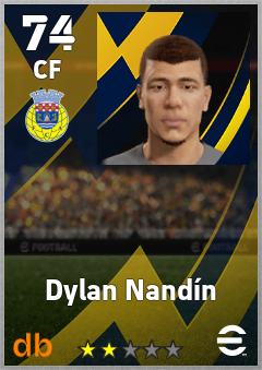 Dylan Nandín — CF, OVR 74, MAX 74