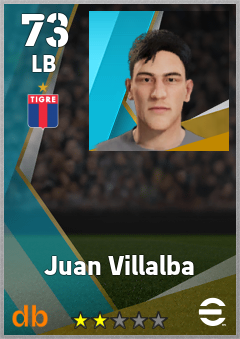 Juan Villalba — LB, OVR 73, MAX 73