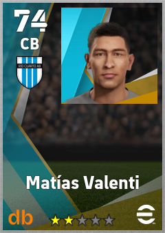 Matías Valenti eFootball player card