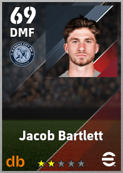 Jacob Bartlett — DMF, OVR 69, MAX 69