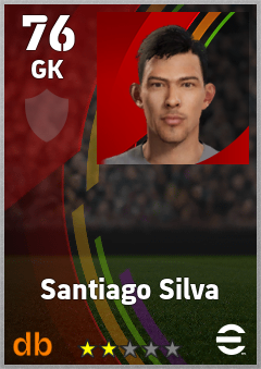 Santiago Silva — GK, OVR 76, MAX 76