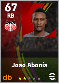 Joao Abonía — RB, OVR 67, MAX 67