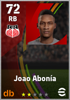 Joao Abonía — RB, OVR 72, MAX 72