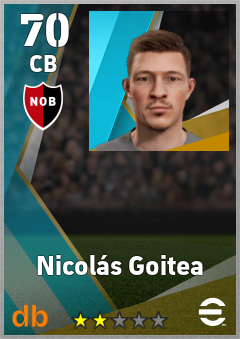 Nicolás Goitea — CB, OVR 70, MAX 70